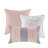 Bedding - Grey/Peach Printed Cotton With Filling & Textured Pillows-120264811