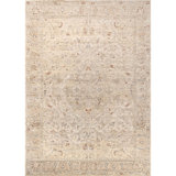 Hand Knotted Abstract Area Rug in Beige/Gray/Brown