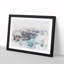 River Thames and London Skyline - Picture Frame Painting Print on MDF-56856065-56856068