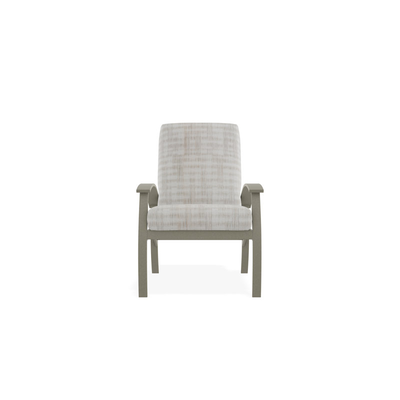 Belle Isle Cushion Deep Seating Arm Chair, Illusion Plaid Birch, Storm