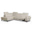 Genuine Leather Reclining Corner Sofa with Adjustable Headrests and Adjustable Armrest and Storage-449599724-449599726