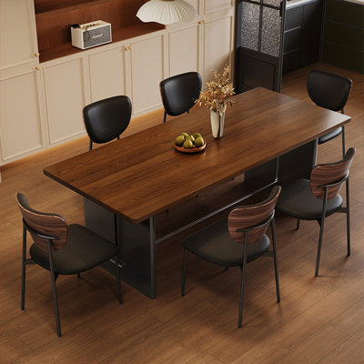 Ensemble de table de salle à manger écologique en bois massif
