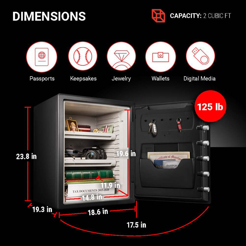 SentrySafe 2 Cu. Ft. Fire/Water Safe with Digital Keypad Lock