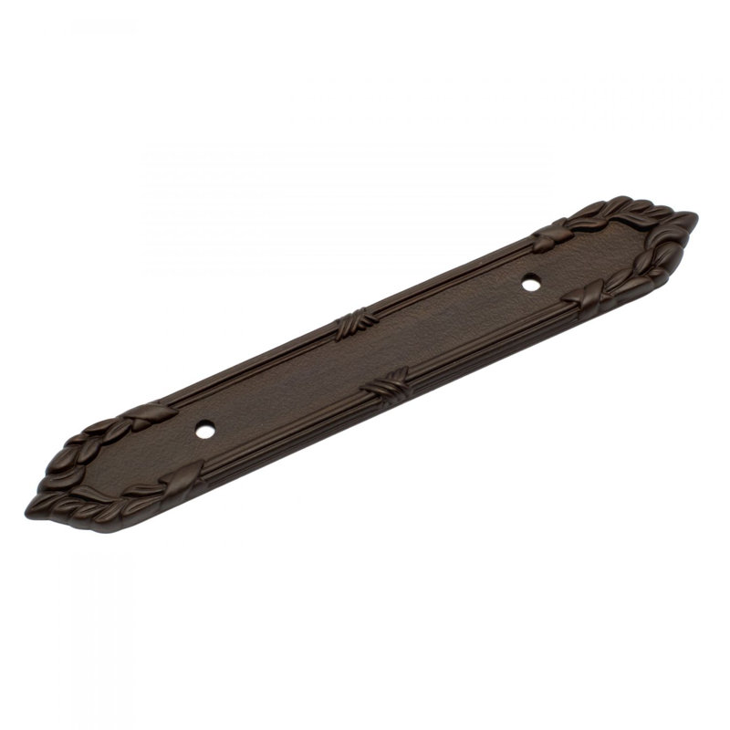 Ornate Edge 3,5 po, plaque arrière à poignée centrale série BP, Bronze huilé
