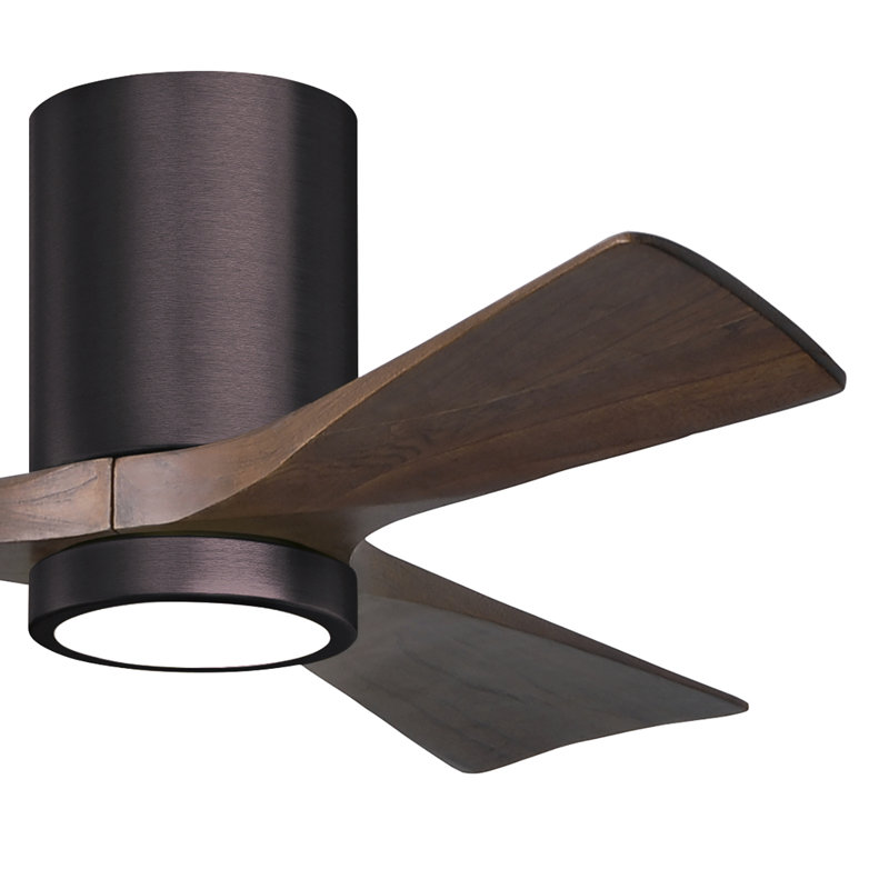 Irene LED Ceiling Fan, Brushed Bronze, 42", Walnut