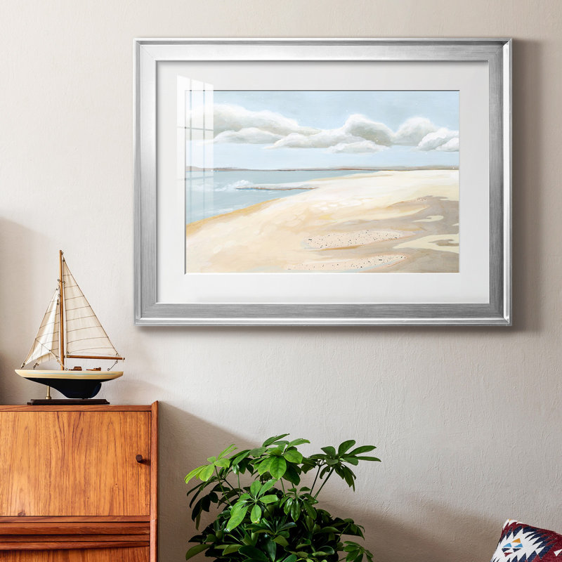«Sandy Getaway I», reproduction encadrée de qualité supérieure - prête à être accrochée, H 26,5 po x l 36,5 po x P 1 po