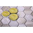 Textured Honeycomb Hexagon Wooden Marble Mosaic Tile-61195743