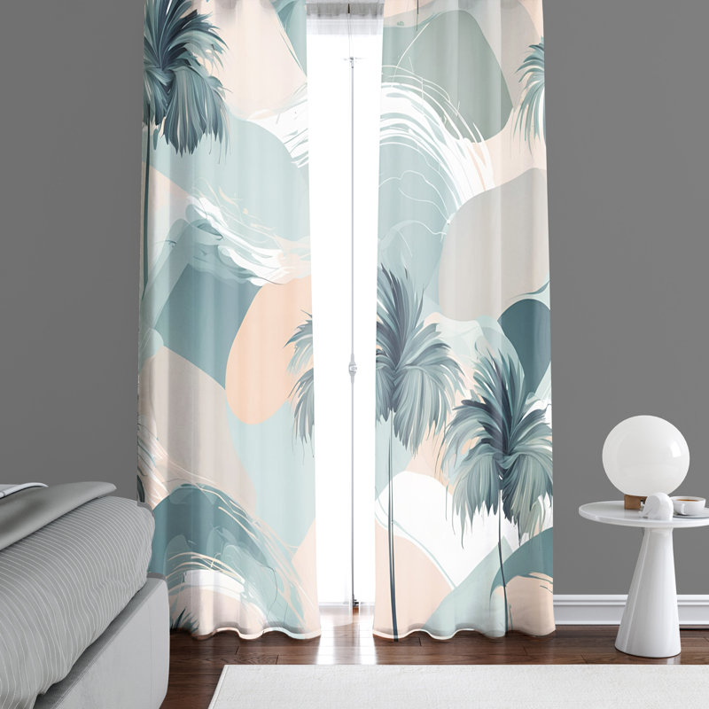 Paire de rideaux semi-transparents en polyester Dorylee, L 20 po x L 52 po