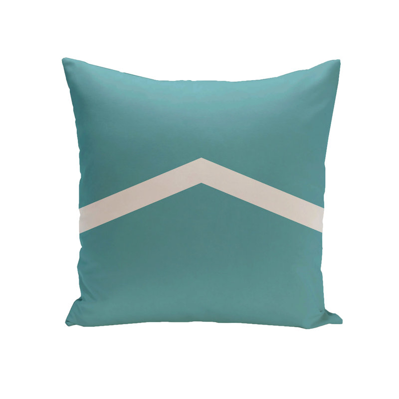 Geometric Reversible Throw Pillow, 18" x 18", Bahama