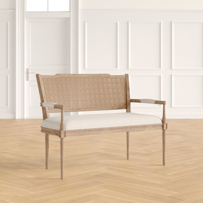Willshire Rattan Shield-Back Settee