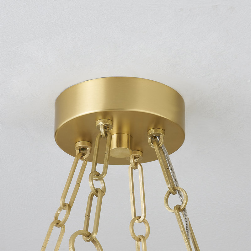 Lustre 1 lumière Kirby, Laiton vieilli, H 3,5 po x l 30 po x P 30 po