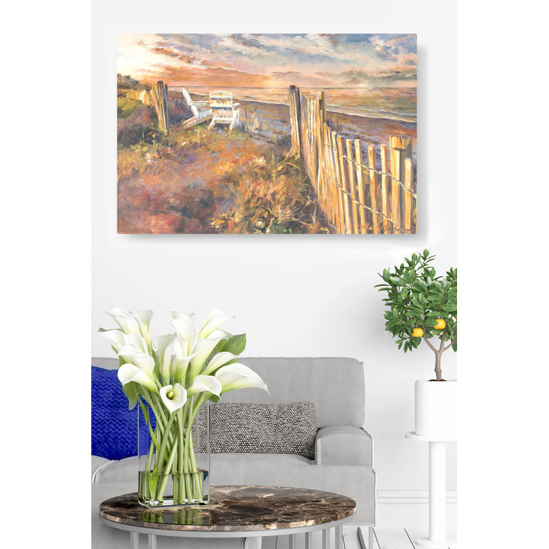 Paire de chaises longues The Beach At Sunset, H 26 po x l 50 po x P 1,5 po