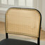 Chaise d'appoint moderne rembourrée en similicuir avec dossier en rotin-1114630113-1114630115