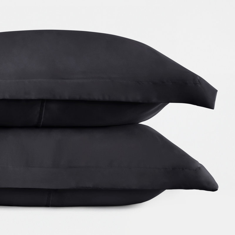 Ensemble de 2 taies d'oreiller en microfibre ultra douce, Standard, Noir