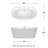 Carissa 60'' x 32'' Soaking Acrylic Bathtub-23113229