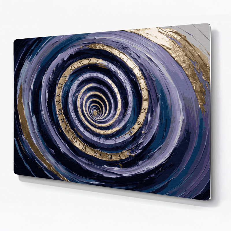 Art mural gris Sci Fi Time spiral vortex