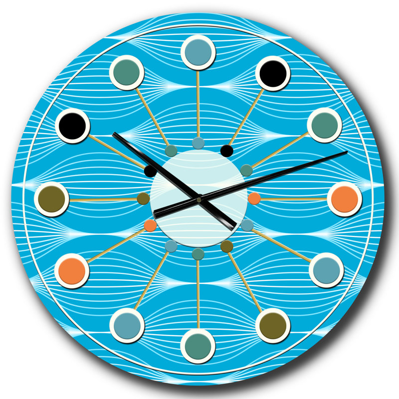 Horloge murale Mid-Century, Grand