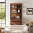 Aadam  Modern 72" Tall Bookcase With 3 Drawers And Open Book Shelfs, Library Book Shelf With Storage Cabinet, Wood Freestanding Bookshelf For Home Office, Living Room, -2041288526-2021504128