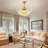 42" Rose Gold Crystal Fan Chandelier