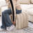 Rienna 19.3" Wide Modern Channel-Tufted U-Shaped Ottoman-1604558292