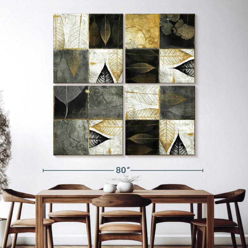 Leaf Patterned Tiles, 74" H x 74" W