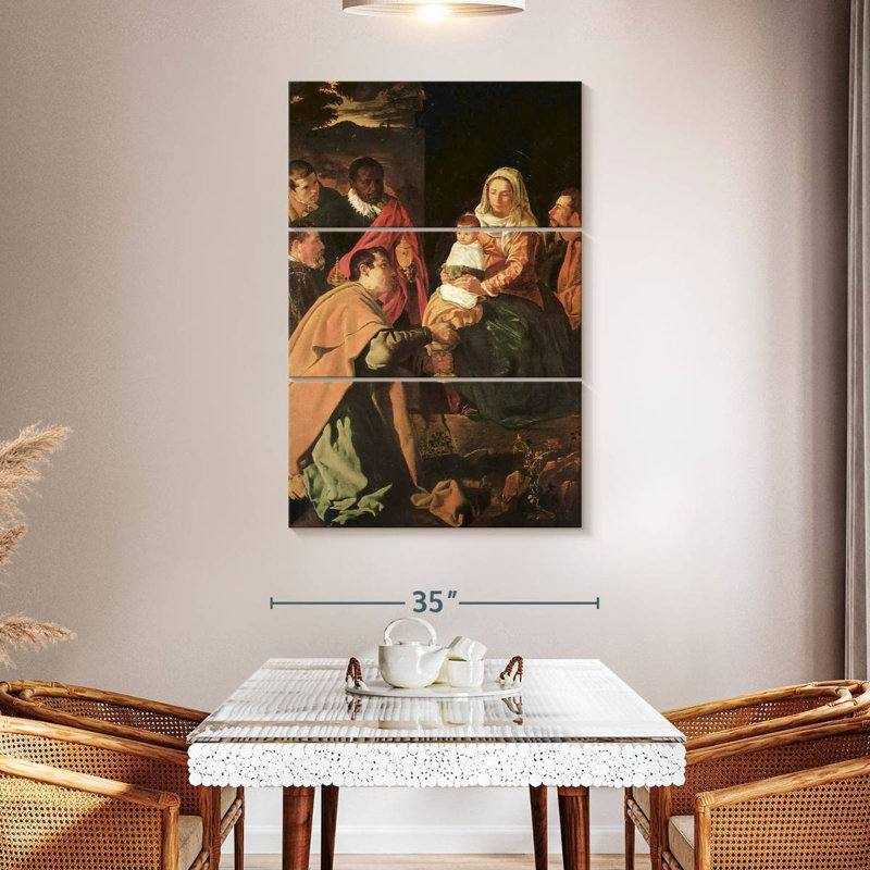 Leisha adoration des mages 1619, H 50 po x l 32 po