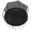 Trampoline (coussin de couleur double face), trampoline pour enfants et adultes avec filet et échelle, poteau de clôture incurvé
