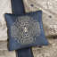 Ensemble de literie pour grand lit 7 pièces - bleu marine avec tissu brodé grand-117331812