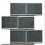 Athena Black 2" x 6" Glass Brick Joint Mosaic Wall & Floor Tile-55594934
