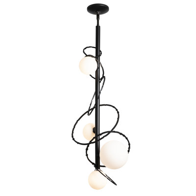 Olympus Vertical Pendant - Opal Glass