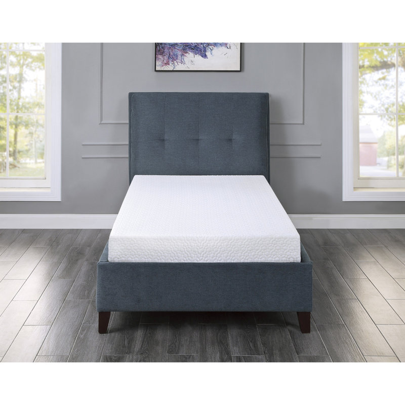 Le matelas gélifié simple de 6 po ferme, blanc, améliore le système de santé du lit système de gel, respirant pour un sommeil relaxant