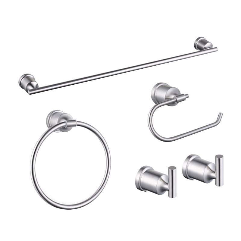 5 - Piece Bathroom Hardware Set, Brushed Nickel