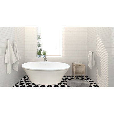 Danielle 65.5'' L Freestanding Soaking Bathtub