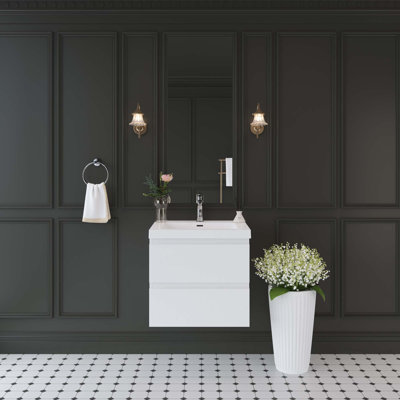 Meuble-lavabo flottant avec lavabo