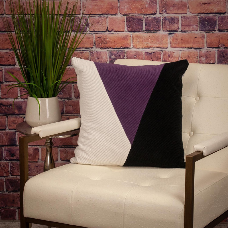Insert de coussin réversible , Mauve / blanc / noir