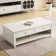 Devean Rectangular White Coffee Table With 2 Drawers