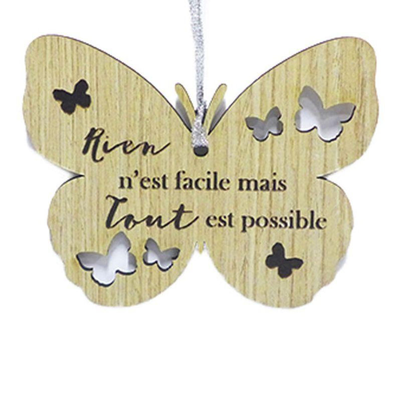 Ornement papillon avec mots