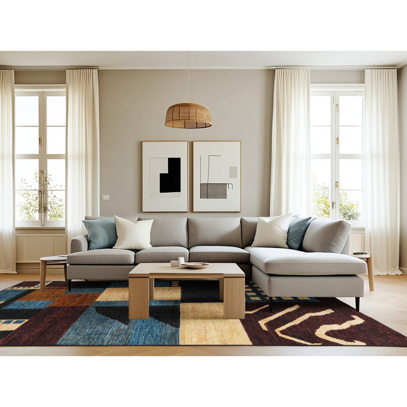 Geometric Indoor Rug, Rectangle 8' x 10'