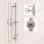 Barre de douche pour salle de bain 40 po avec support de pomme de douche à main réglable et fixation murale en acier inoxydable 304