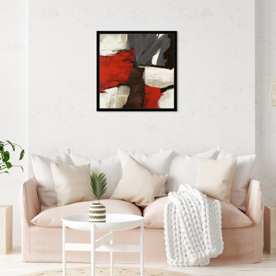 " Red And White Abstract Shades "