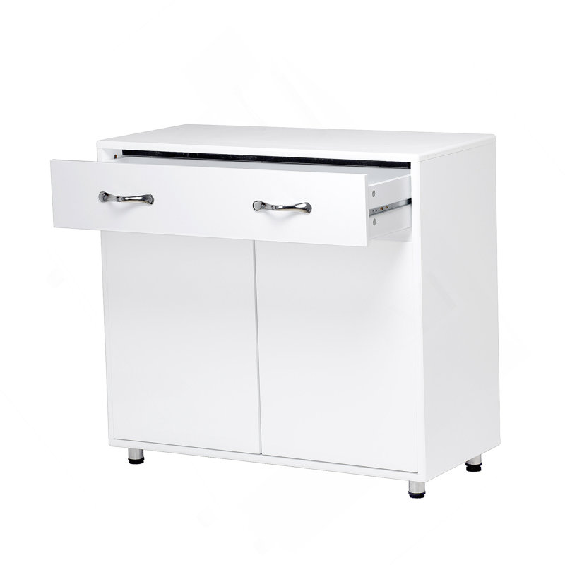 Two Door Side Table-White