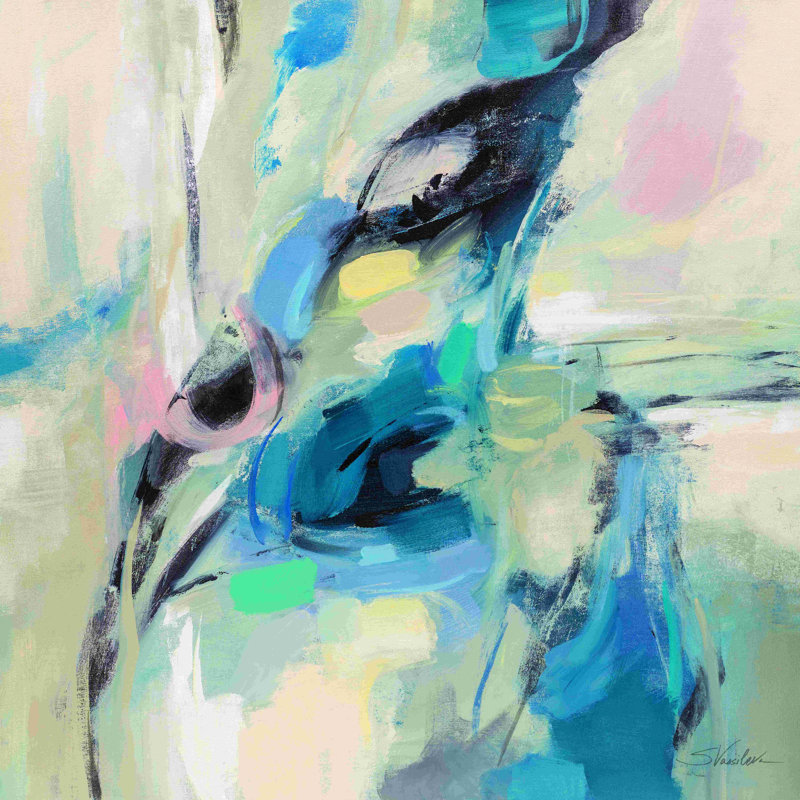 «Old Port Reminiscence» par Silvia Vassileva, peinture, H 12 po x l 12 po, Toile tendue