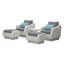Cannes 5 Piece Club Seating Group with Cushions-1299762635