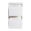 Armoire murale de salle de bain 12 po avec 2 tiroirs à fermeture en douceur et finition brillante pour un encombrement réduit