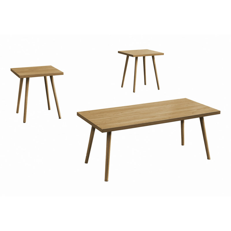 Ensemble de table, ensemble de 3 pièces, décor, café, bout, salon, contemporain, Naturel