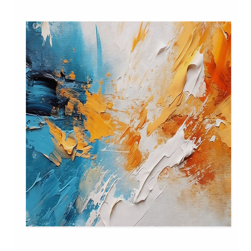 «Abstract Strokes of Time», reproduction d'art transitionnelle non encadrée
