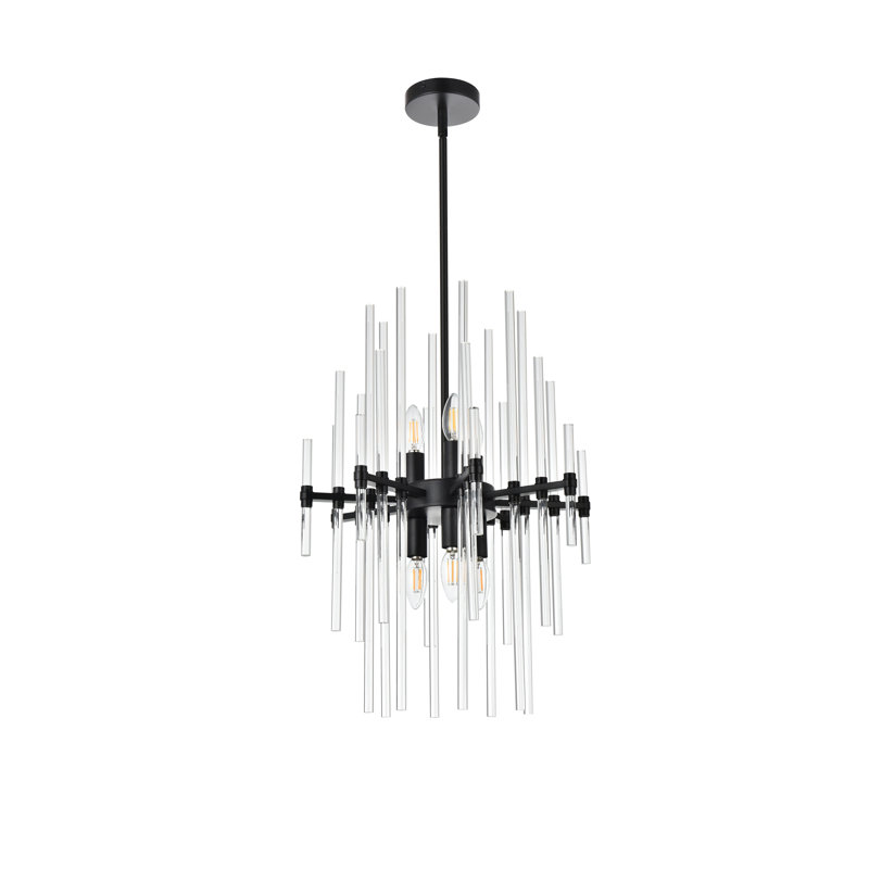 Francene 6 - Light Unique/Statement Pendant, Black