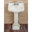 Lavabo de salle de bain ovale sur pied en porcelaine vitrifiée de 27,5 po avec débordement Roosevelt-46019664-20111640-20131715