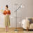 71'' LED Torchiere with Tray Table - Height Adjustable Floor Lamp, Dimmable Touch Control