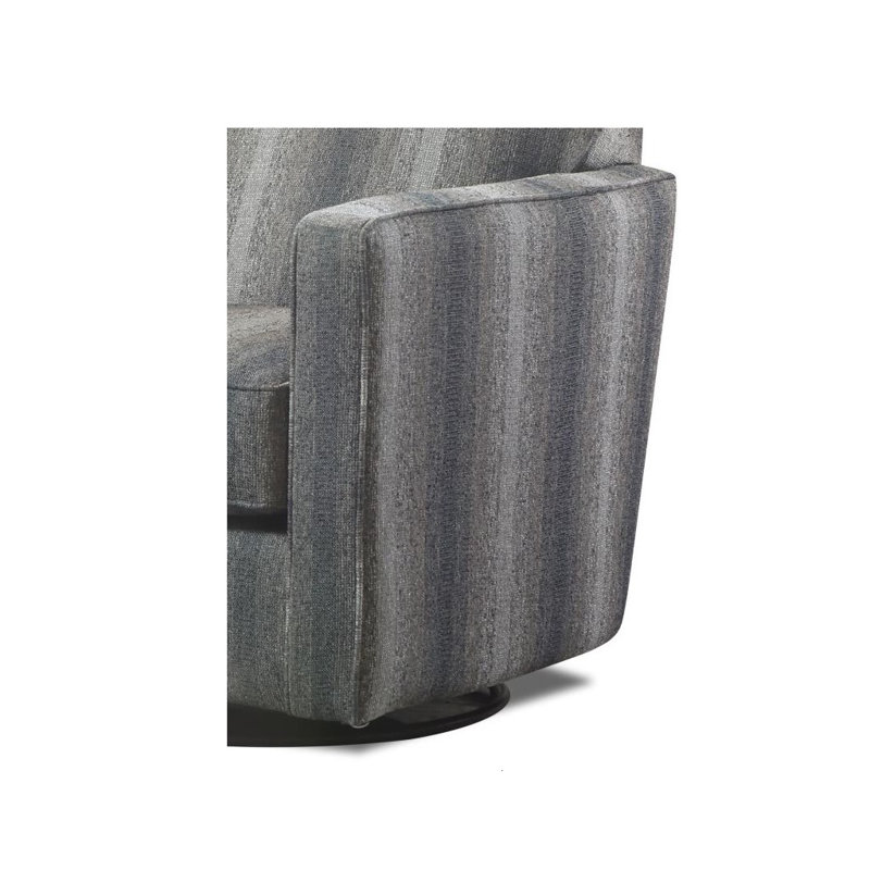 Ballina Polyester Swivel Armchair, Charcoal 100% Polyester